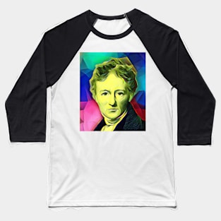 Charles Lamb Colourful Portrait | Charles Lamb Artwork 7 Baseball T-Shirt